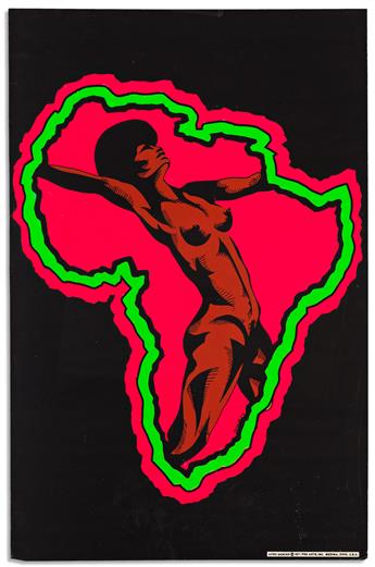 (BLACK POWER.) Group of 10 black-light and dayglo posters.